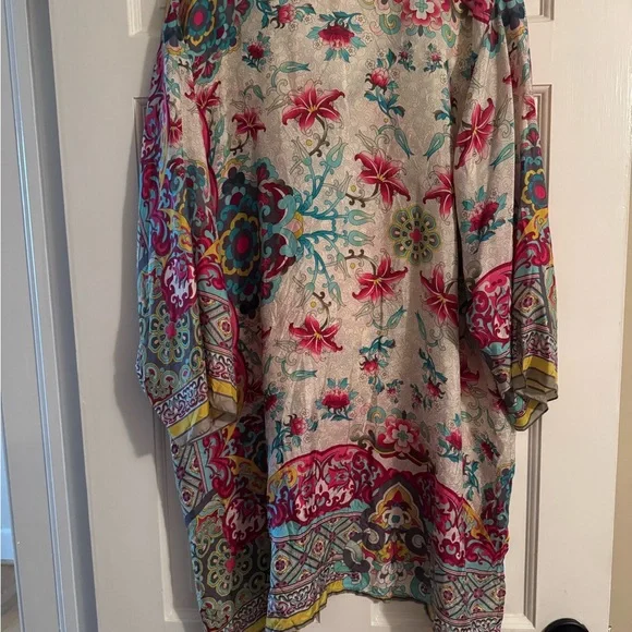 Johnny Was Multicolor Floral Tunic 3X - Picture 2 of 4